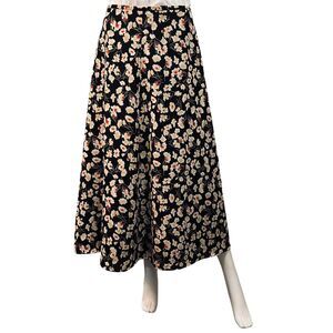 Evan Picone 8 Vintage Black/Tan/Rouge Midi Skirt